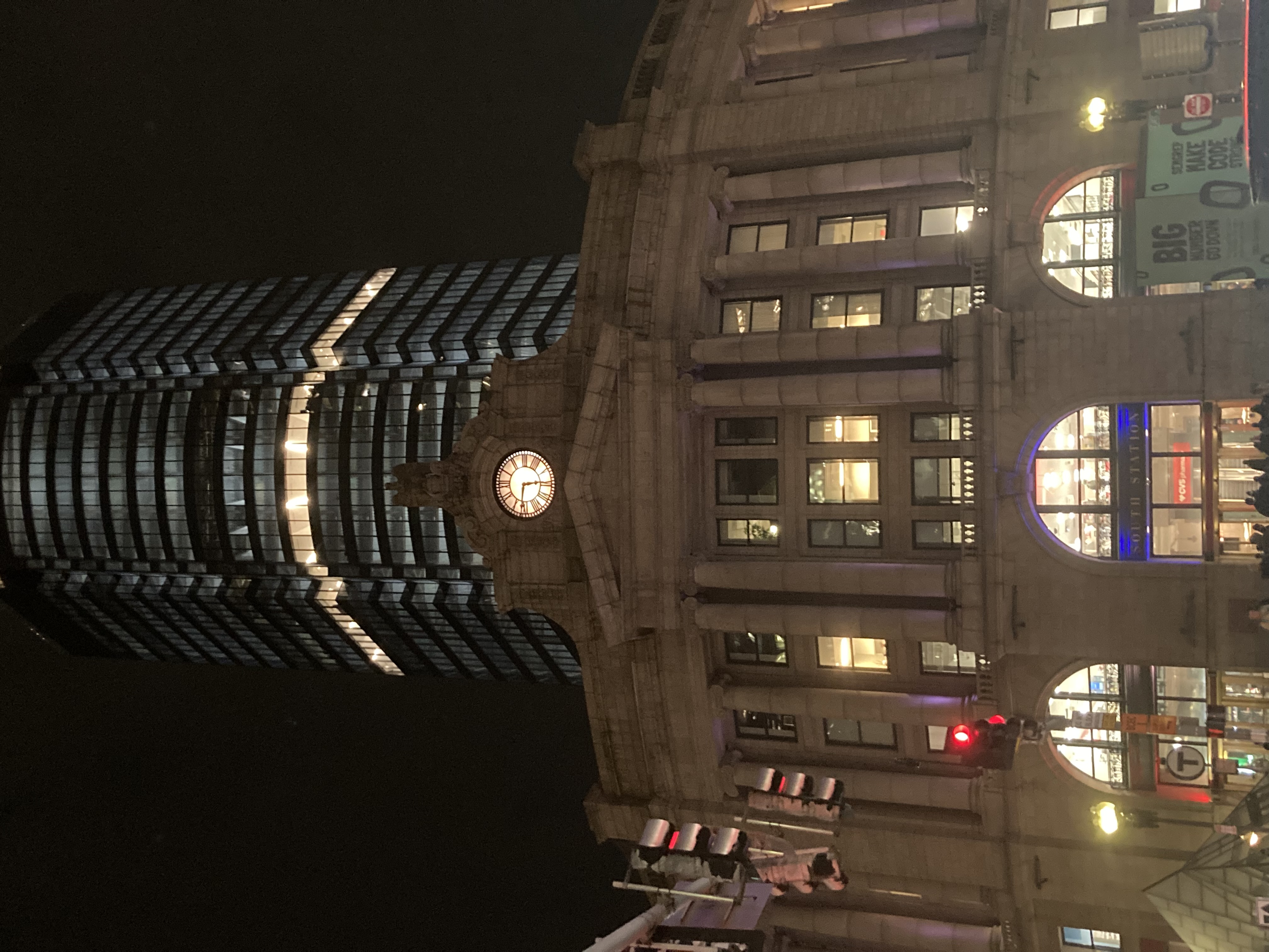 South Station with the new South Station tower in the background.