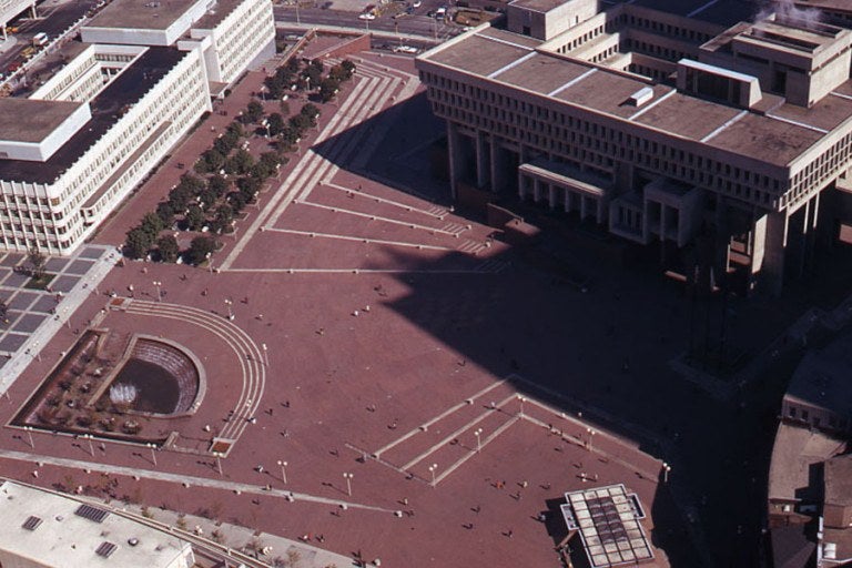 Boston's Government Center Plaza in the 60s
