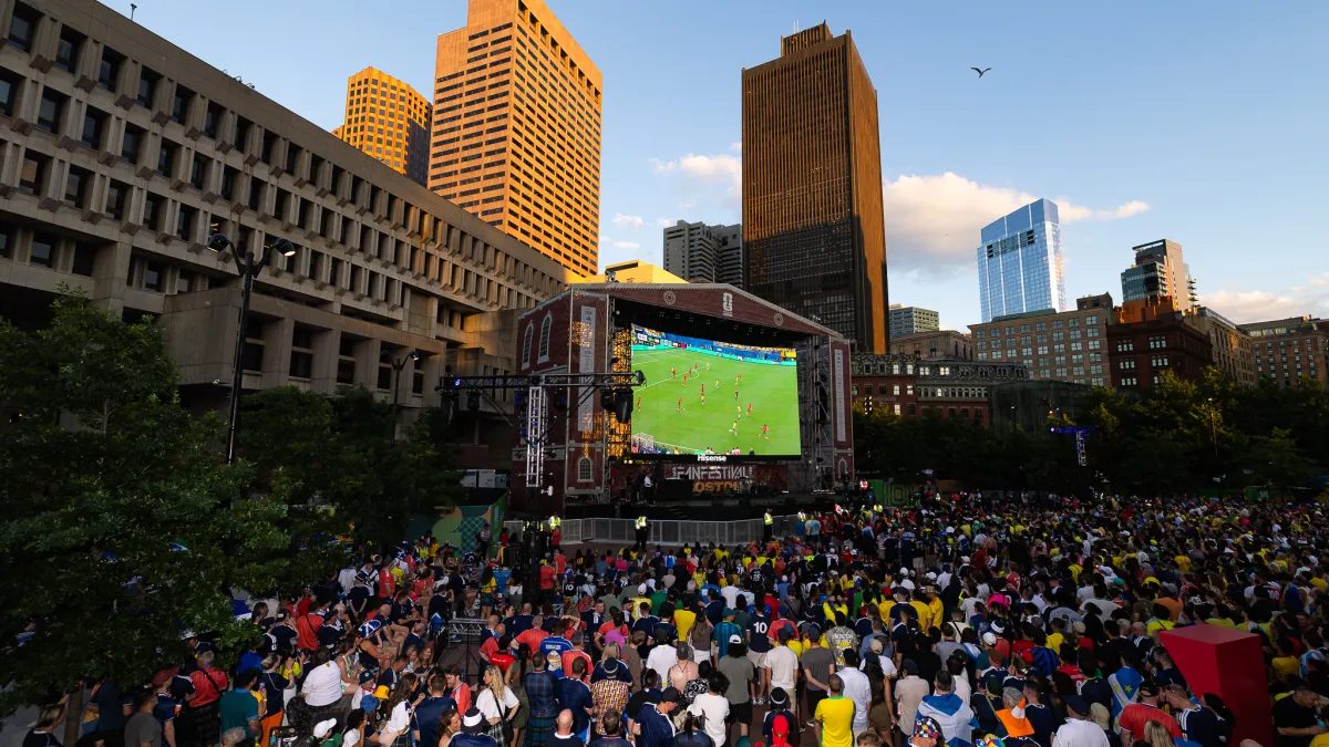 Boston's Government Center Plaza for the 2026 world cup