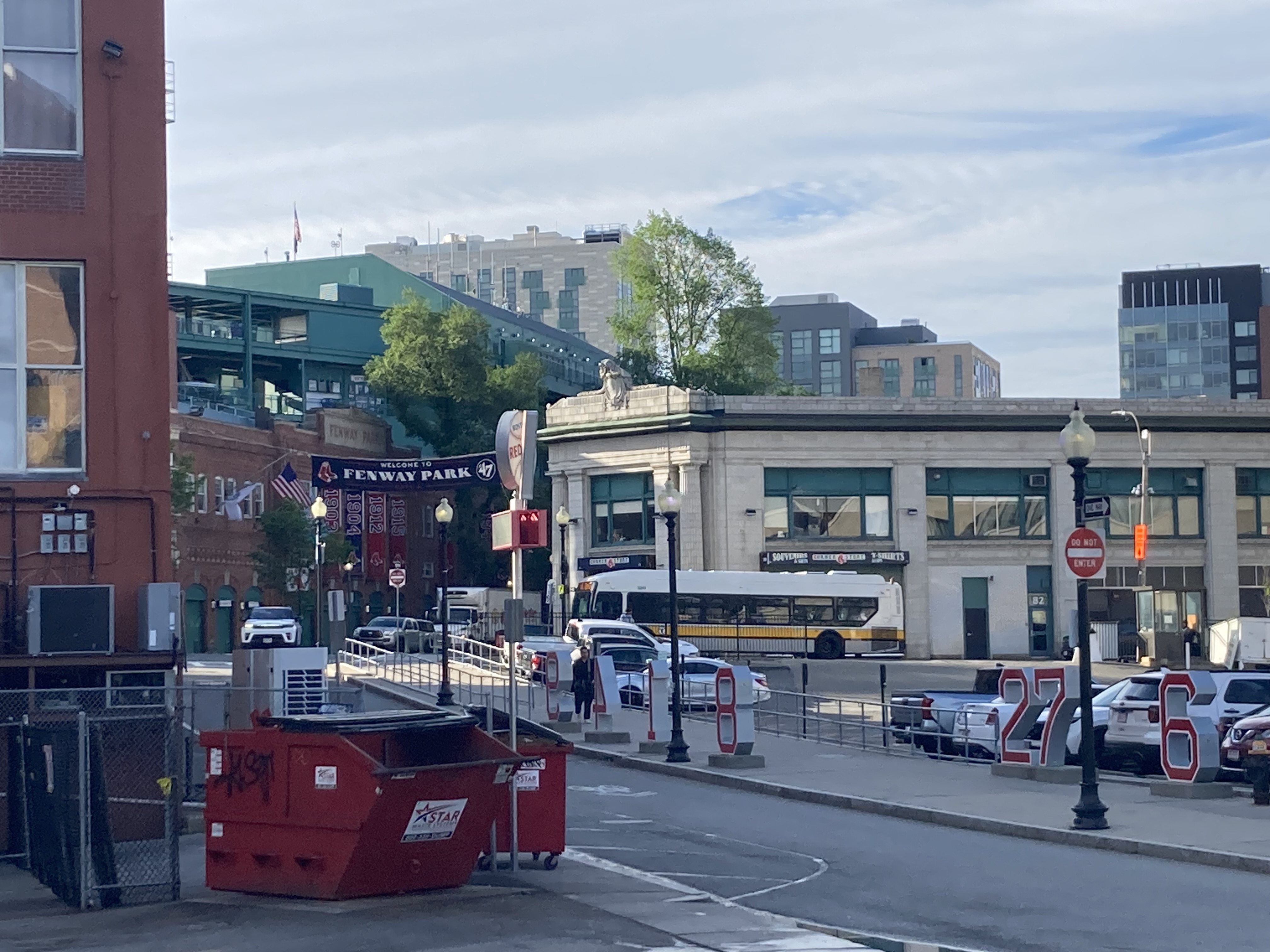 Fenway park and the walk up to it.