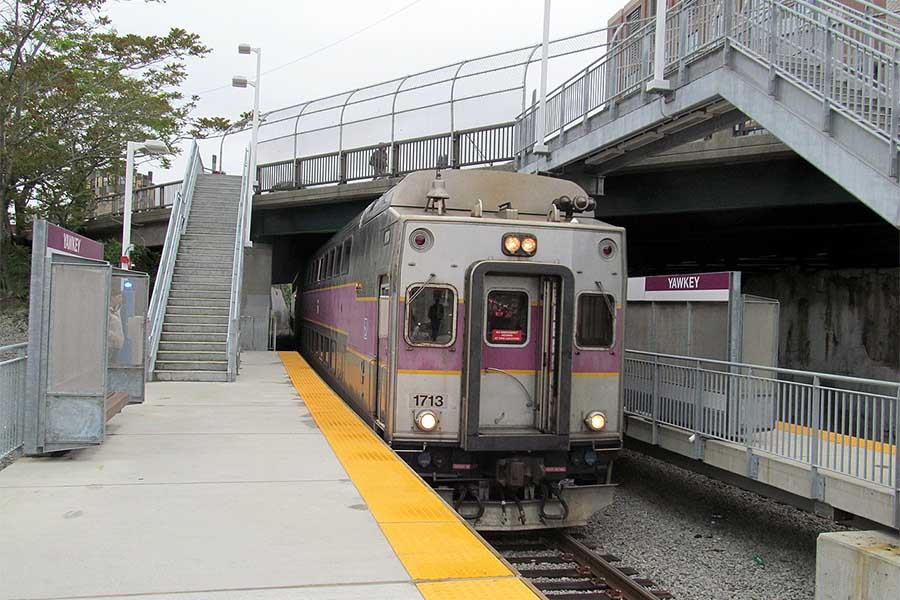 Old timey photo of Yawkey station, before the station renovations.