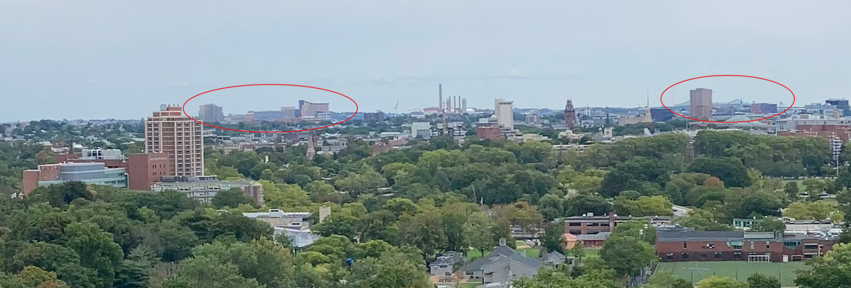 The Encore Casino and the Tobin Bridge in the distance