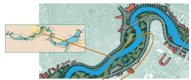 A map of Herter park zoomed in.