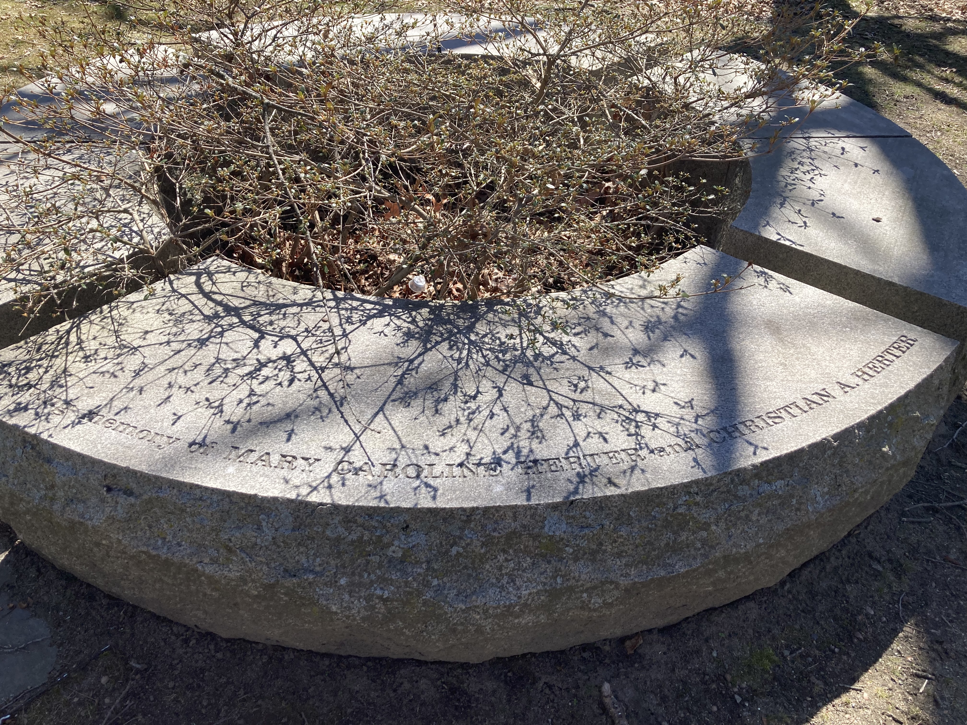 The Herter Memorial Fountain zoomed in.