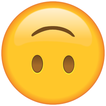 upside down smiley face emoji